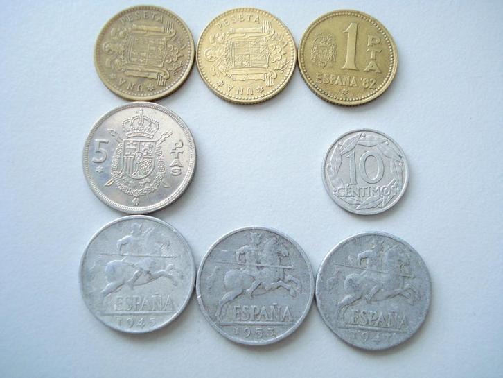 Munten - Spanje - 1941 tot 1980, Postzegels en Munten, Munten | Europa | Niet-Euromunten, Losse munt, Overige landen, Ophalen of Verzenden