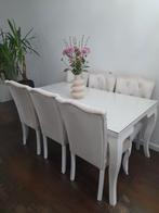 Compleet eettafel met 6 stoelen., Huis en Inrichting, Complete eetkamers, Ophalen, Zo goed als nieuw, Zie fotos, 4 tot 6 stoelen