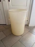 Afvalemmer ton afvalton 110 liter kunststof wit, Ophalen, Kunststof, Gebruikt, 50 tot 75 cm