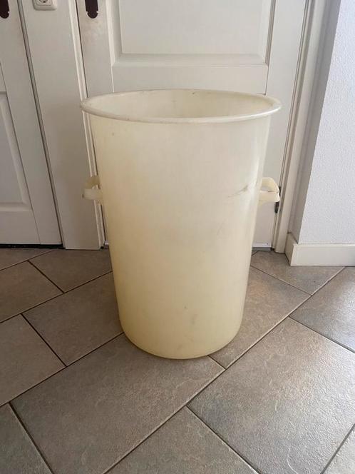 Afvalemmer ton afvalton 110 liter kunststof wit, Huis en Inrichting, Woonaccessoires | Prullenbakken, Gebruikt, Kunststof, 50 tot 75 cm