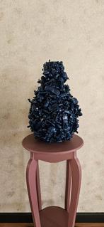 Blauwe kunst vaas met heel veel details echt eyecatcher, Ophalen, Zo goed als nieuw, Blauw, Minder dan 50 cm