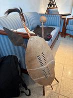 Zulu schild speer knopkierie Afrikaanse kunst 100 35, Antiek en Kunst, Ophalen of Verzenden