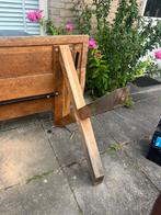 2x tafelpoten hout, Tuin en Terras, Tuintafels, Ophalen of Verzenden, Gebruikt, Vierkant, Hout