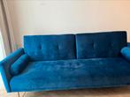 SKLUM Velvet blauwe 3-zits slaapbank, Huis en Inrichting, Ophalen, 100 cm, Blauw, 190 cm of minder