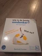 Wie is de Beste Omdenker? Kaartspel (9+), Hobby en Vrije tijd, Gezelschapsspellen | Kaartspellen, Ophalen of Verzenden, Zo goed als nieuw