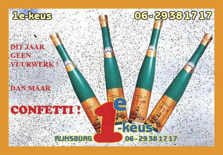 Laar de Champagnefles meer KNALLEN - New Year CONFETTI, Hobby en Vrije tijd, Feestartikelen, Nieuw, Overige typen, Ophalen