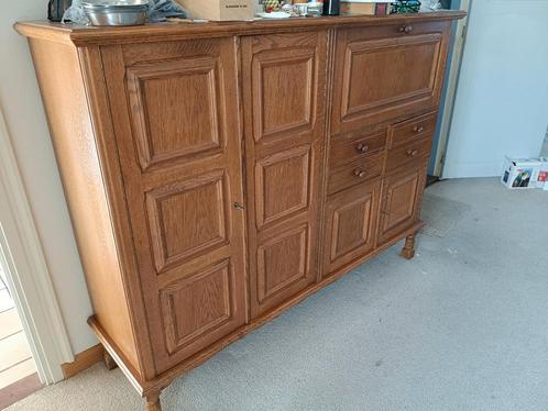 Vintage Eikenhouten Kabinet / Secretaire, Antiek en Kunst, Antiek | Meubels | Kasten, Ophalen