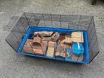 Hamsterkooi + accessoires (huisjes/eetbakjes/reiskooi), Dieren en Toebehoren, Knaagdieren en Konijnen | Hokken en Kooien, Kooi