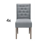 Eettafelstoelen Leen Bakker grijs, Huis en Inrichting, Stoelen, Ophalen, Hout, Gebruikt, Landelijk