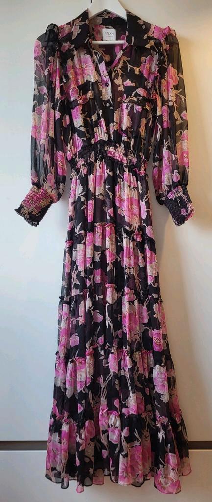 Nieuwe Misa Los Angeles maxi jurk maat 36, Kleding | Dames, Jurken, Nieuw, Maat 36 (S), Zwart, Onder de knie, Ophalen of Verzenden