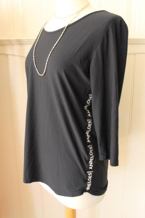 Travelstof top van STUDIO ANNELOES maat S, Kleding | Dames, Tops, Zo goed als nieuw, Maat 38/40 (M), Zwart, Lange mouw, Ophalen of Verzenden