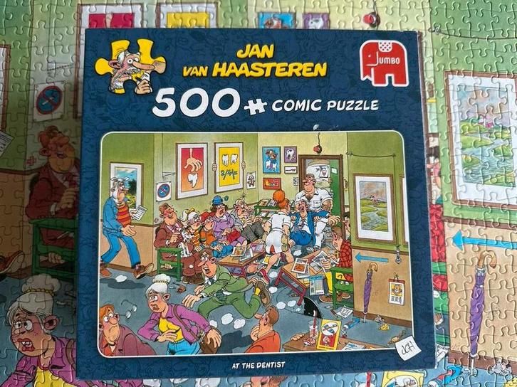 Jan van Haasteren Puzzel - Bij de Tandarts - 500 stukjes, Hobby en Vrije tijd, Denksport en Puzzels, Gebruikt, Legpuzzel, 500 t/m 1500 stukjes