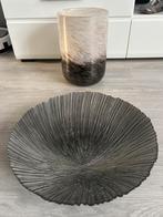 Set Vaas en schaal, Ophalen of Verzenden, Zo goed als nieuw, Rond