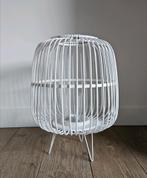 Witte kaarsenhouder / windlicht, Huis en Inrichting, Woonaccessoires | Kandelaars en Kaarsen, Ophalen, 25 tot 50 cm, Wit, Zo goed als nieuw