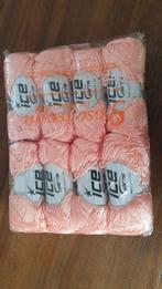 Pakket Iceyarns viscose garen 8 bollen zalmkleurig, Ophalen of Verzenden, Zo goed als nieuw, Breien of Haken, Wol of Garen