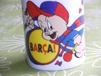 Mok Porky Pig FC Barcelona uit 1997 - Looney Tunes, Ophalen of Verzenden, Zo goed als nieuw, Buitenlandse clubs, Overige typen