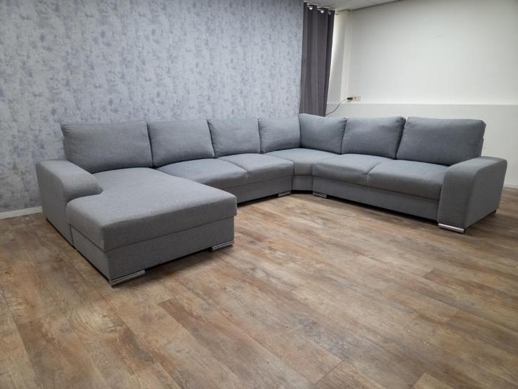 GRATIS BEZORGEN | Mooi Grijs U BanksteL, Huis en Inrichting, Banken | Bankstellen, Gebruikt, Hoekbank, Overige maten, 300 cm of meer