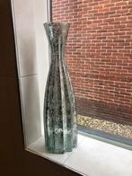 Hoge brocante glazen fles vaas 49 hoog, Ophalen, Overige kleuren, Minder dan 50 cm, Glas