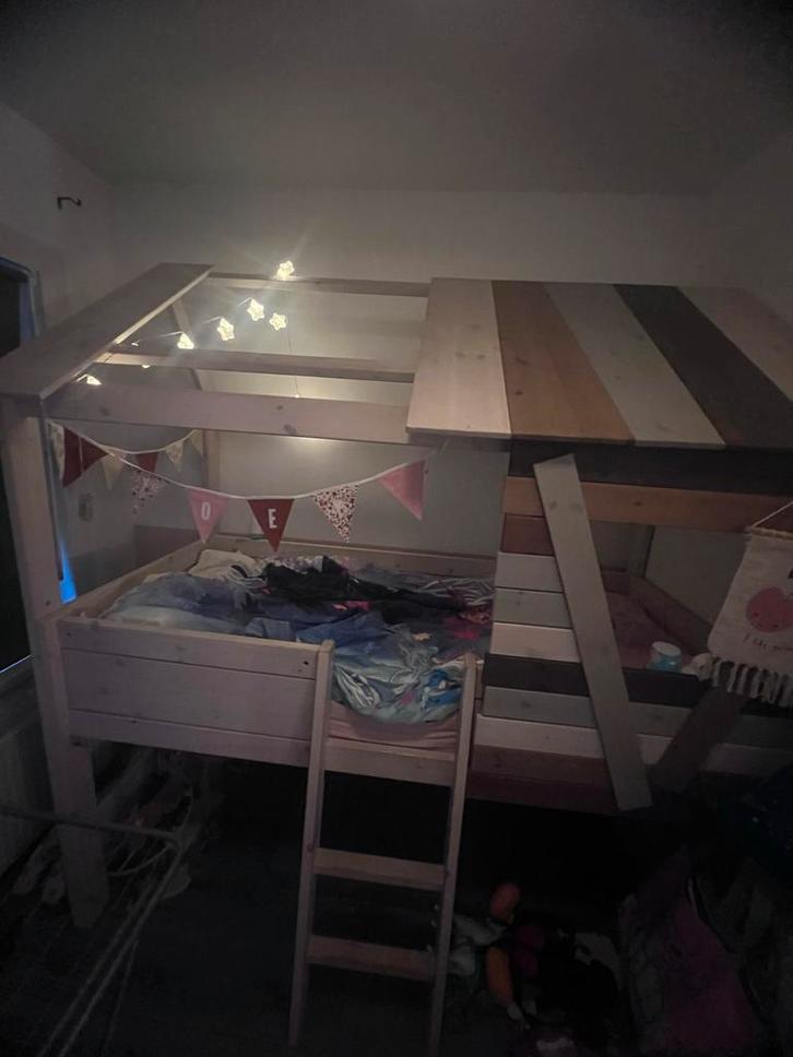 Lifetime Boomhuisbed (met ladder), Kinderen en Baby's, Kinderkamer | Bedden, Zo goed als nieuw, 180 cm of meer, 70 tot 85 cm, Hoogslaper of Stapelbed