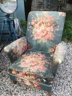 Vintage bloemen fauteuil, Ophalen, Gebruikt, Minder dan 75 cm, Vintage