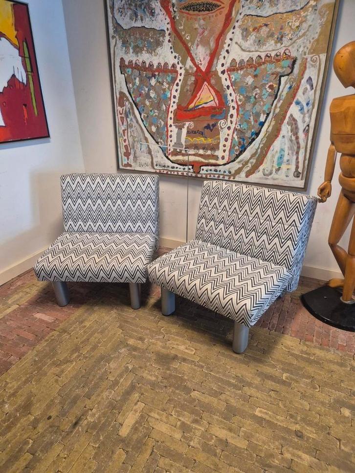 ell+ell desing slaapfauteuils met Sedac-Meral mechaniek, Huis en Inrichting, Fauteuils, Zo goed als nieuw, Stof, 75 tot 100 cm