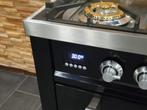 🔥Luxe Boretti Fornuis 90cm hoogglans zwart 300° oven 6 pits, Witgoed en Apparatuur, Fornuizen, Niet ingevuld, 60 cm of meer, Niet ingevuld
