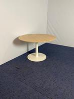 Ronde vergadertafel, diameter 120 cm. - licht eiken blad, Huis en Inrichting, Ophalen, Gebruikt