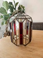 Spaanse Hanglamp Glas & Messing, Huis en Inrichting, Lampen | Hanglampen, Ophalen, Gebruikt, Spaans, Glas