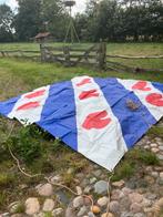 Tarp Friese vlag met stokken en haringen, Caravans en Kamperen, Ophalen of Verzenden, Gebruikt