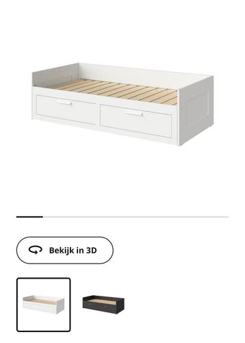 Ikea Brimnes Bedbank - Wit - 80x200 cm beschikbaar voor biedingen