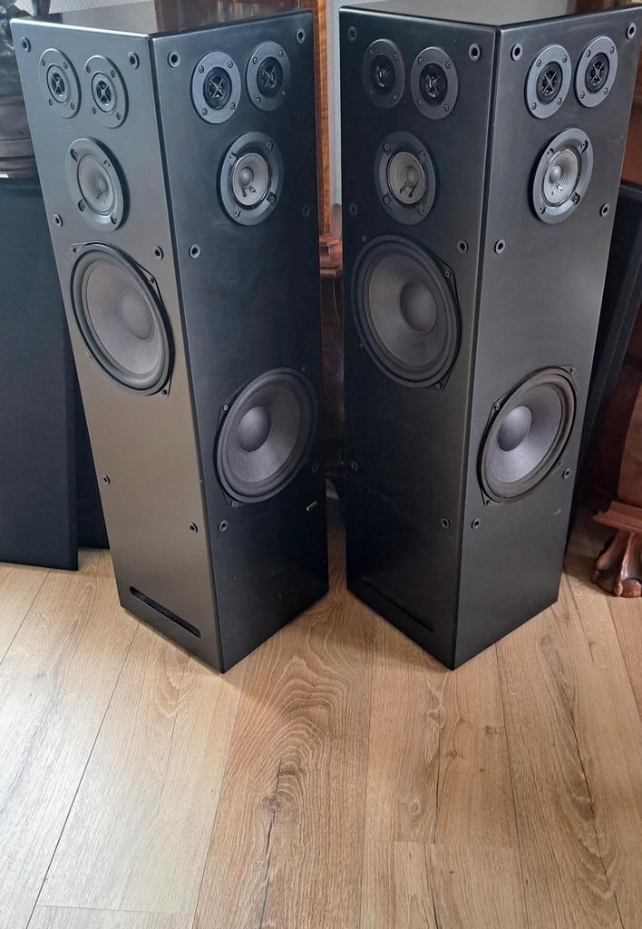Vintage Akai Luidsprekers 2 X 3 way ( Zeldzaam ), Audio, Tv en Foto, Luidsprekers, Zo goed als nieuw, Front, Rear of Stereo speakers