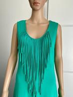 G386 Juffrouw Jansen:  mt. M=38/40 jurk groen, Maat 38/40 (M), Ophalen of Verzenden, Zo goed als nieuw, Knielengte