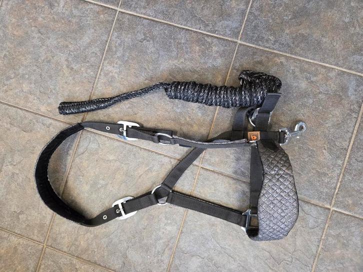 Zwart glitter halster met bijpassend halstertouw – maat Full, Dieren en Toebehoren, Paarden en Pony's | Overige Paardenspullen