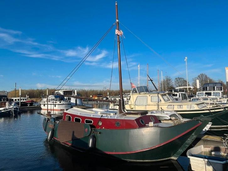 Grundel platbodem 10.50 meter, Watersport en Boten, Platbodems, Gebruikt, Staal, Diesel, Ophalen