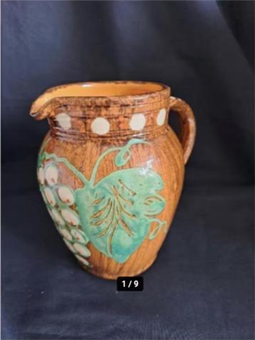Vintage Ceramic wine jug, 1Lt, MCM, Provenance or Italian 18 beschikbaar voor biedingen
