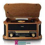 Retro platenspeler, AM/FM Radio, USB, BT, CD, Cassette, Hout, Lenco, Nieuw, Info@marbeco.nl, Radio