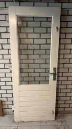 Garage deur incl. scharnieren en sleutels, Doe-het-zelf en Verbouw, Deuren en Horren, Ophalen, Gebruikt, 80 tot 100 cm, Garagedeur