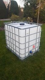 IBC container 1000 liter - gespoeld, Tuin en Terras, Regentonnen, Ophalen, Kunststof, Met kraantje, -