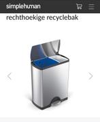 Afvalbak Simple Human RVS, Huis en Inrichting, Ophalen, Gebruikt, Met pedaal, 50 tot 75 cm