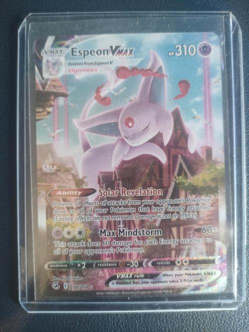 Pokemon espeon vmax fusion strike, Hobby en Vrije tijd, Verzamelkaartspellen | Pokémon, Zo goed als nieuw, Losse kaart, Ophalen of Verzenden