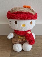 Knuffel Hello Kitty winter muts sjaal rood bruin K6598, Ophalen of Verzenden, Zo goed als nieuw, Konijn