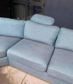 !!ACTIE!! Groene U bank, gratis levering, Verzenden, Zo goed als nieuw, Vierpersoons of meer