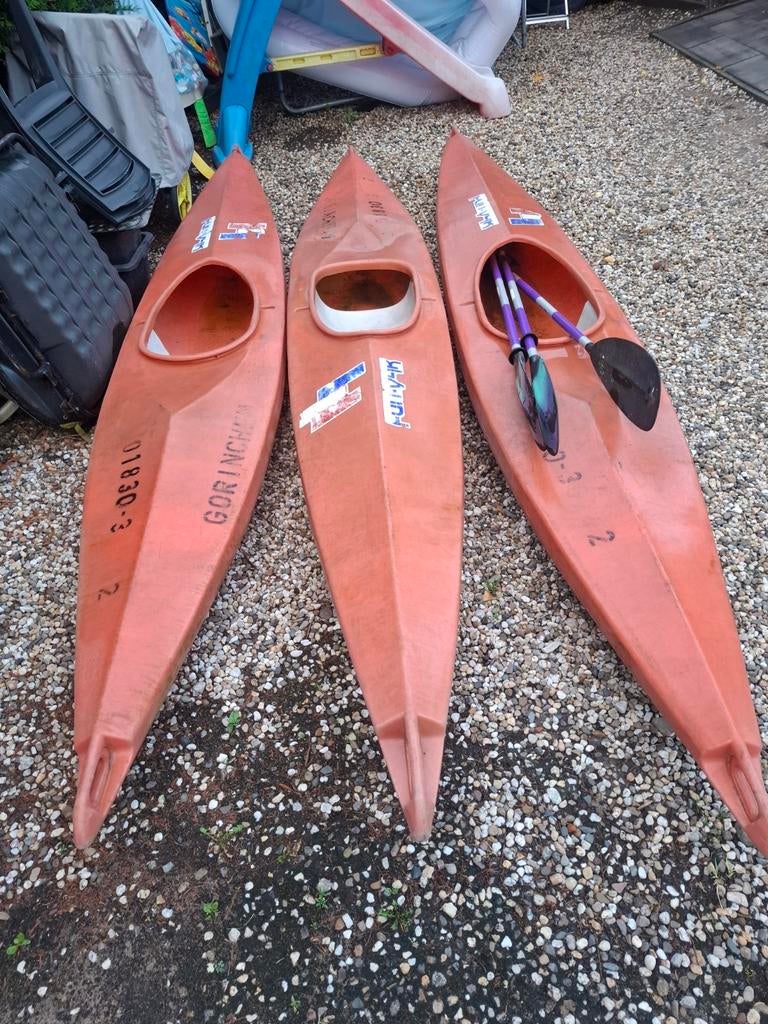 3 Kano's met werk - Ideaal voor de handige klusser, Watersport en Boten, Kano's, Ophalen, Gebruikt, Eén persoon, Met peddels