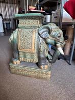Decoratieve Thaise Olifant - Groen/Goud, Ophalen