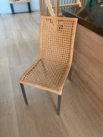 IKEA eettafelstoelen (3) met touwzitting en rvs poten, Ophalen, Zo goed als nieuw, Bruin, Drie