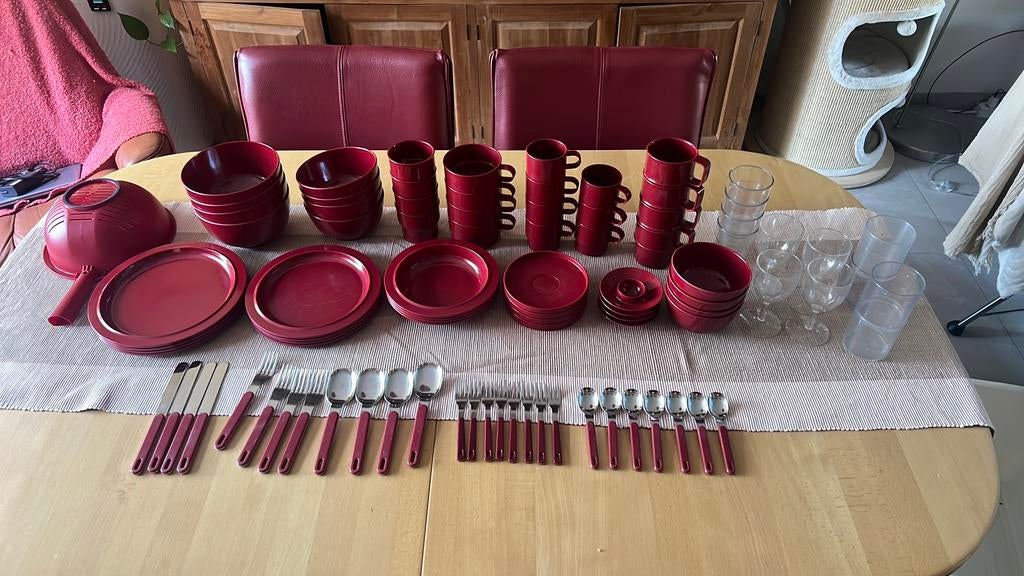 Mepal servies en bestek, Caravans en Kamperen, Kampeeraccessoires, Gebruikt, Ophalen