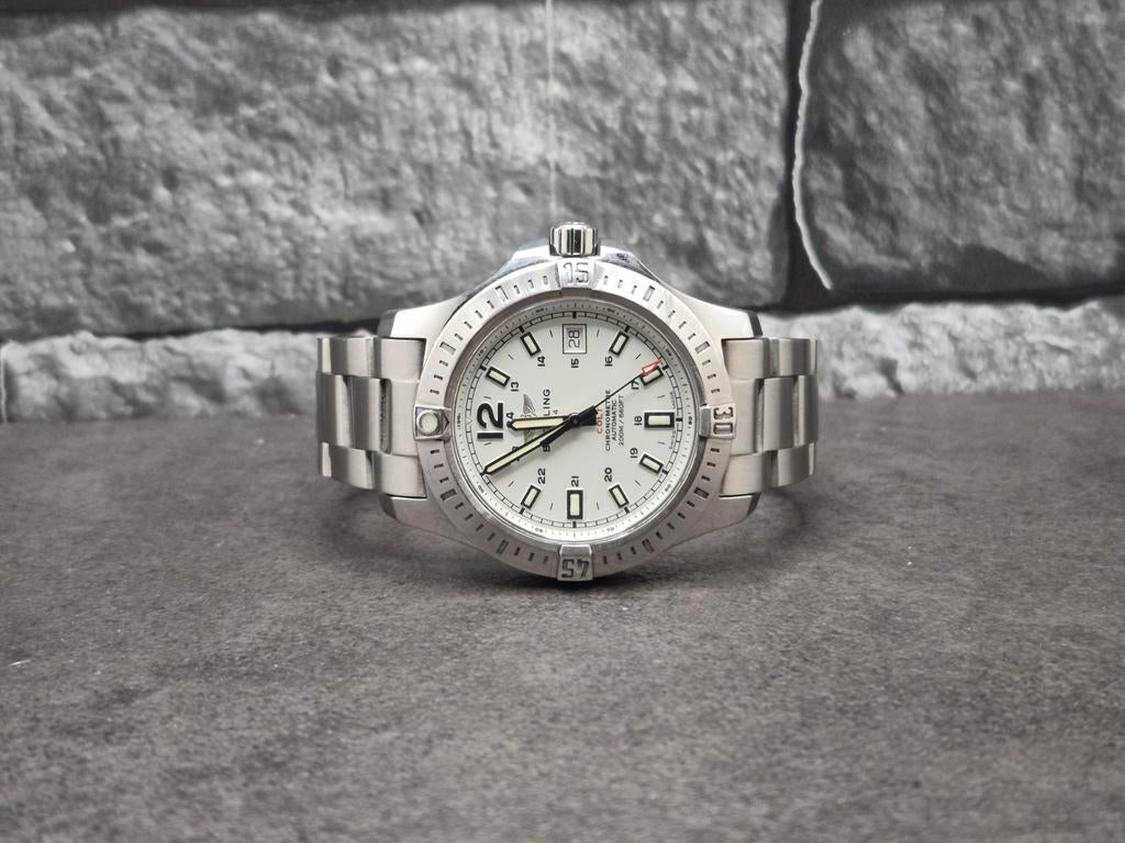 Breitling Colt 41 automatic, watch only, extra band, Staal, Gebruikt, Staal, Breitling
