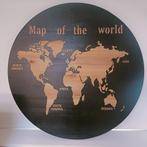 Ronde houten wereldkaart - Wanddecoratie, Ophalen