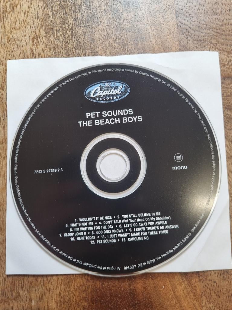 Cd The Beach Boys ‎– Pet Sounds

Alleen cd nr748, Ophalen of Verzenden, Zo goed als nieuw, Poprock