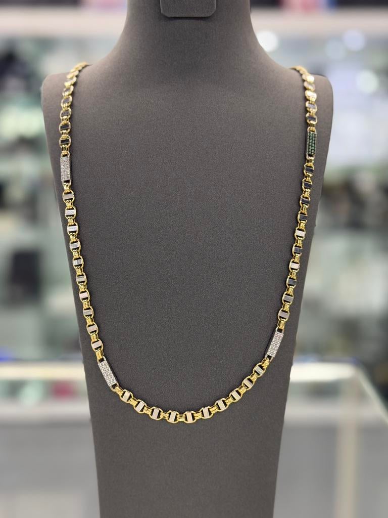 14 Karaat Goud - Kingsley Ketting - Zgan - 26,89 Gram - 73cm, Sieraden, Tassen en Uiterlijk, Kettingen, Zo goed als nieuw, Goud